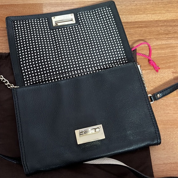 Kate Spade Black Mini Purse with Black/White Strap - Picture 6 of 11